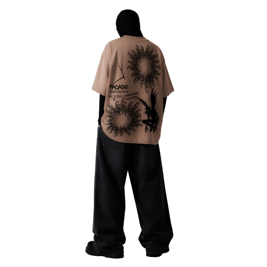 FACADE [03] — HEAVY COTTON TEE — BONE BEIGE