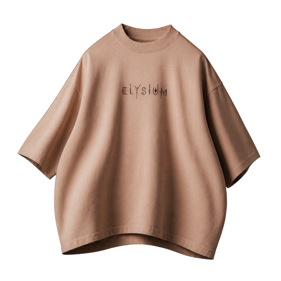 ELYSIUM [01] — HEAVY COTTON TEE — BONE BEIGE