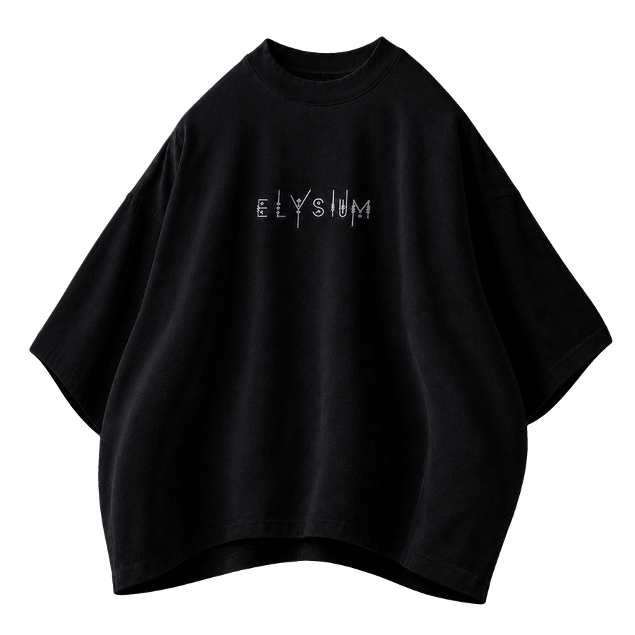 ELYSIUM [LTD] — HEAVY COTTON TEE — ONYX BLACK