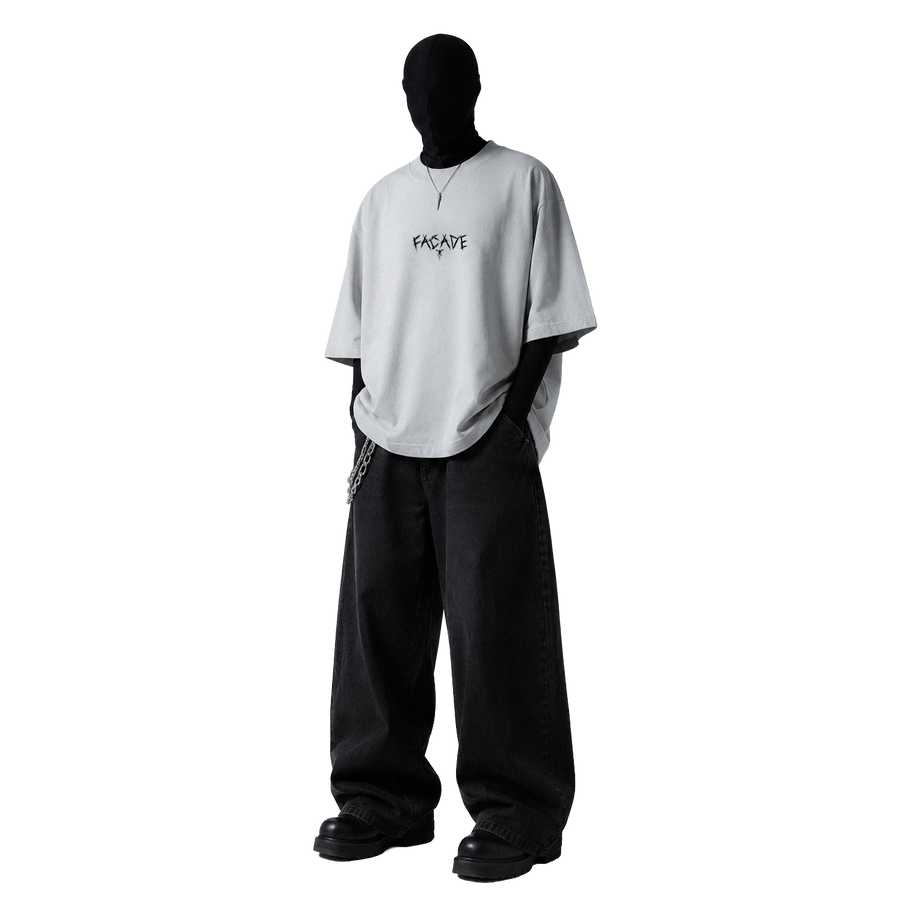 FACADE [01] — HEAVY COTTON TEE — OPTIC WHITE