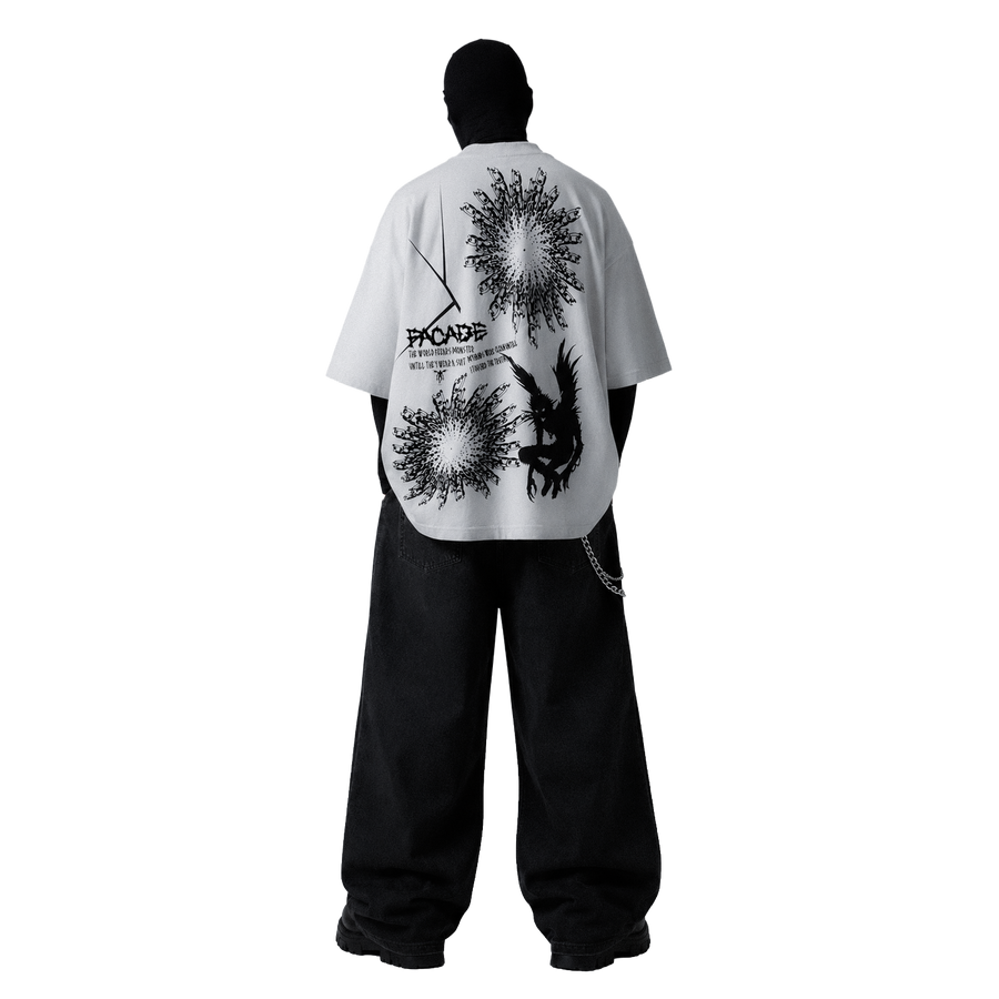 FACADE [01] — HEAVY COTTON TEE — OPTIC WHITE
