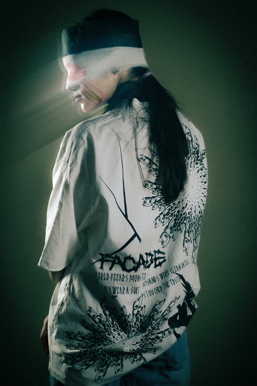 FACADE [01] — HEAVY COTTON TEE — OPTIC WHITE