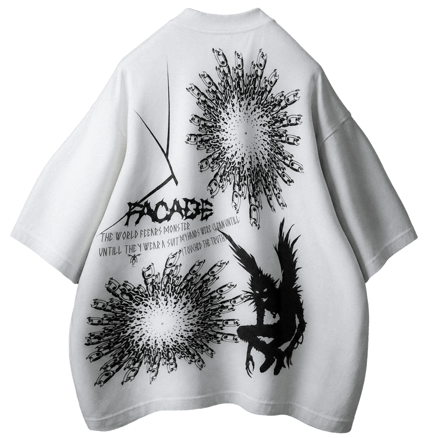 FACADE [01] — HEAVY COTTON TEE — OPTIC WHITE