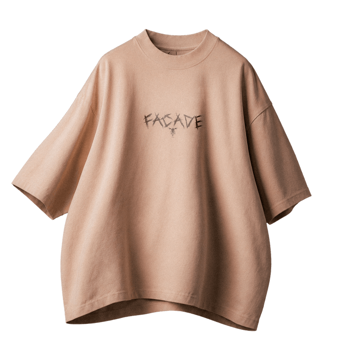 FACADE [03] — HEAVY COTTON TEE — BONE BEIGE
