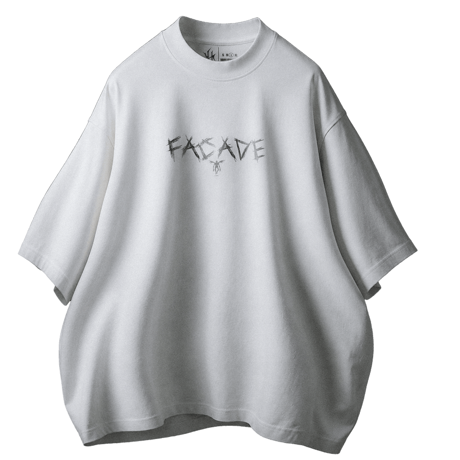 FACADE [01] — HEAVY COTTON TEE — OPTIC WHITE